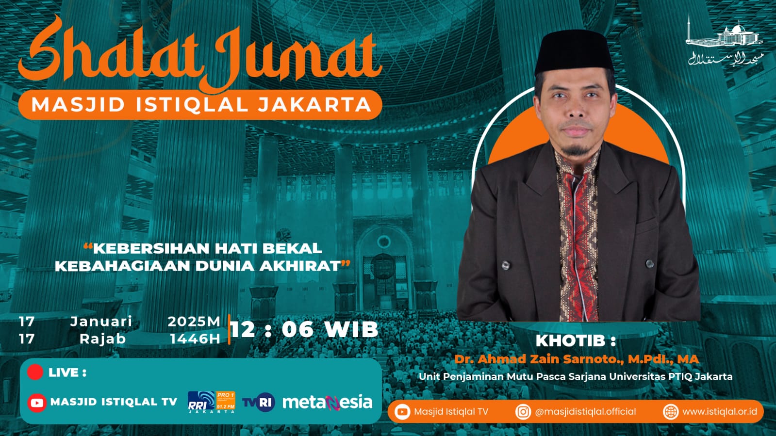 Khutbah Jumat: Kebersihan Hati Bekal Kebahagiaan Dunia Akhirat