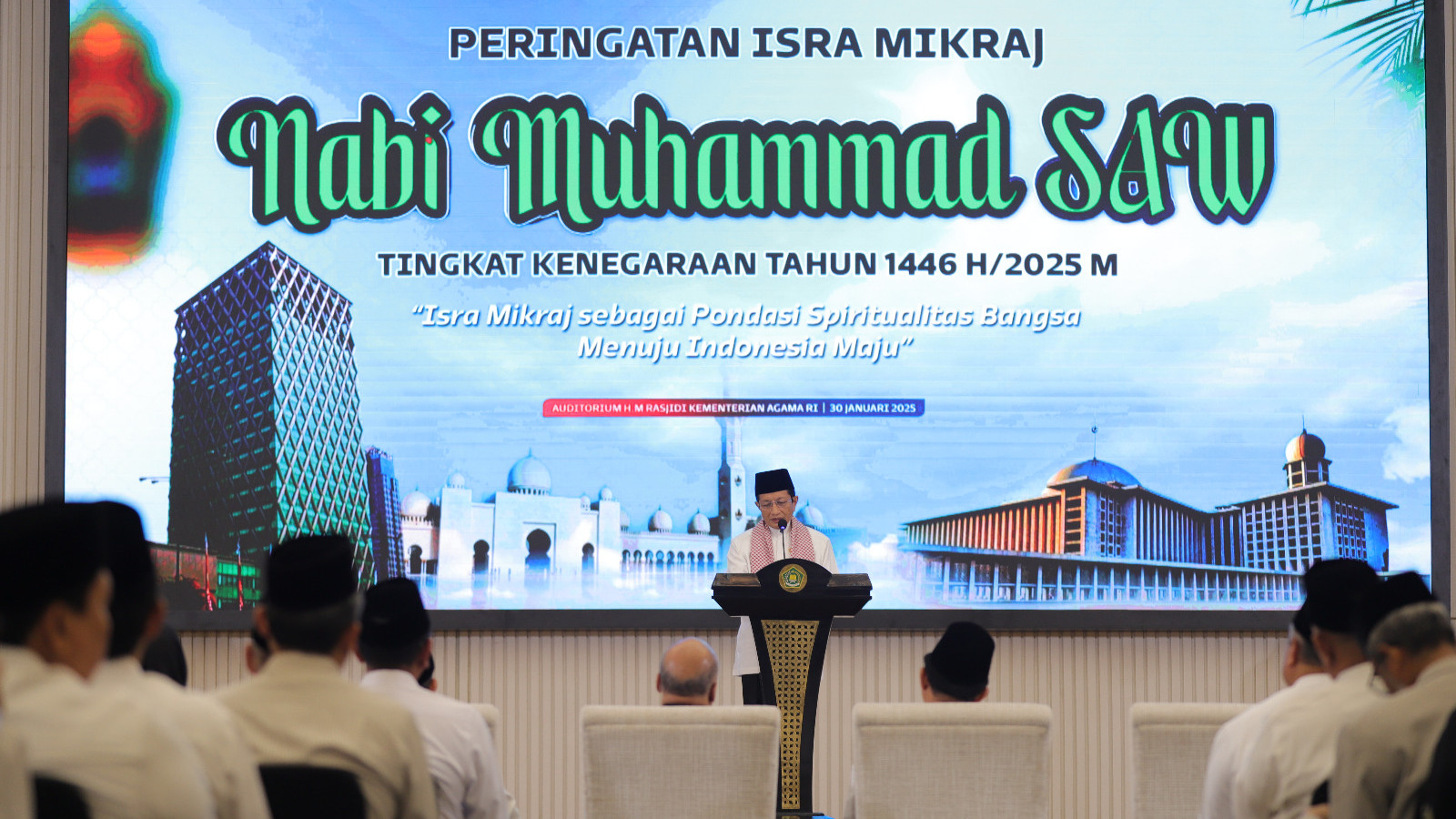 Isra Mikraj Tingkat Kenegaraan 2025, Menag Tekankan Keseimbangan Sabar dan Syukur