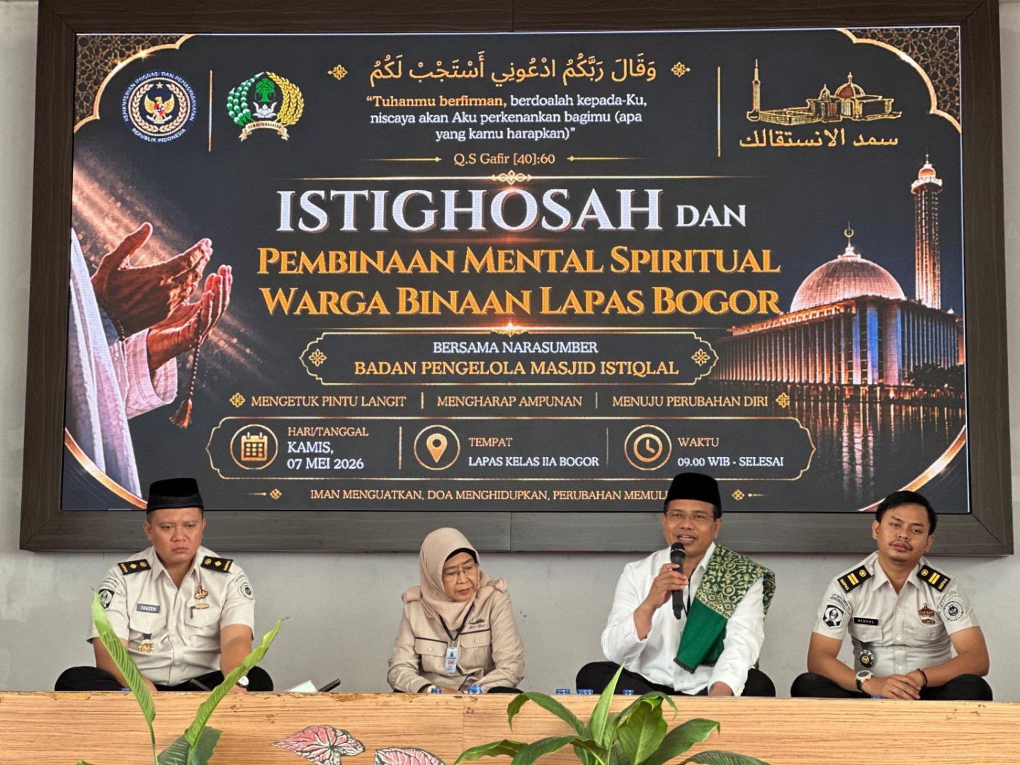 Bidsosdaum BPMI Gelar Pembinaan Spiritual Bagi Warga Binaan Lapas Kelas IIA Bogor