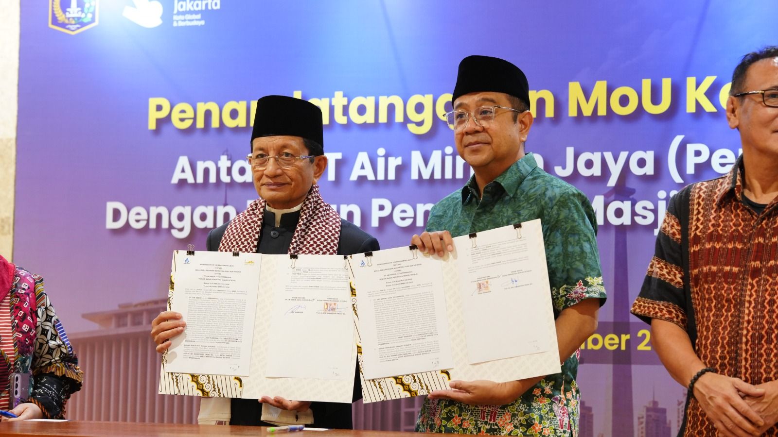 Teken MoU, PAM JAYA Fasilitasi Air Bersih Berkualitas Gratis Untuk Masjid Istiqlal
