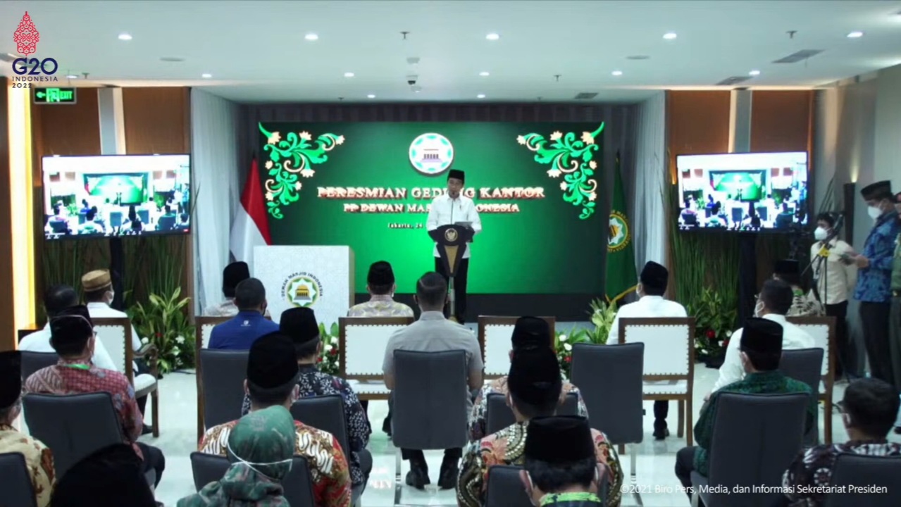 Presiden Jokowi Resmikan Gedung PP Dewan Masjid Indonesia