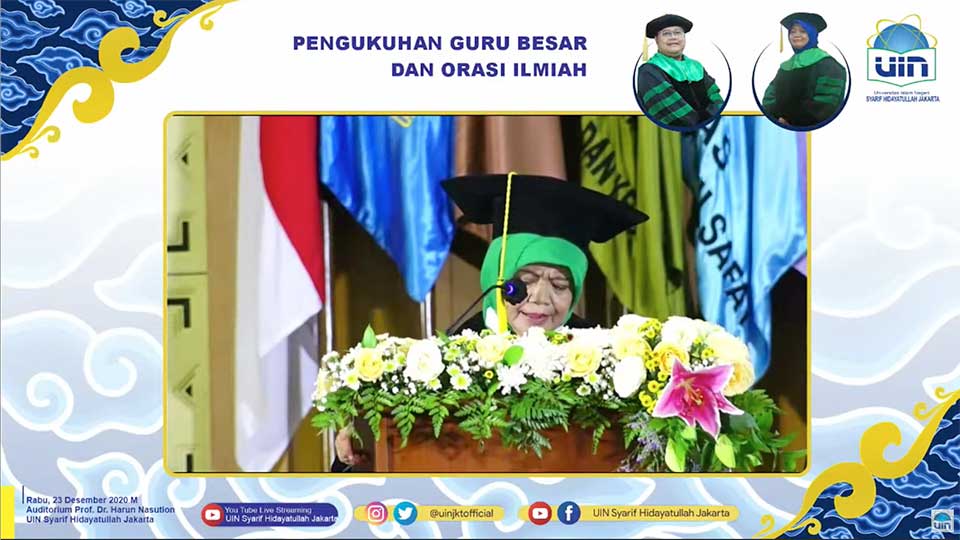 Prof. Sri Mulyati, M.A, Ph.D Wakil Kepala Bidang Sosial dan Pemberdayaan Umat BPMI dikukuhkan sebagai Guru Besar UIN Syarif Hidayatullah Jakarta 