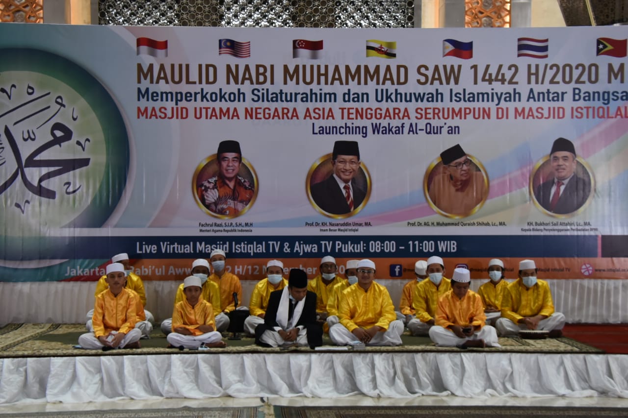 Masjid Istiqlal Peringati Maulid Nabi Muhammad SAW 1442 H bersama 7 Masjid Utama Negara Asean