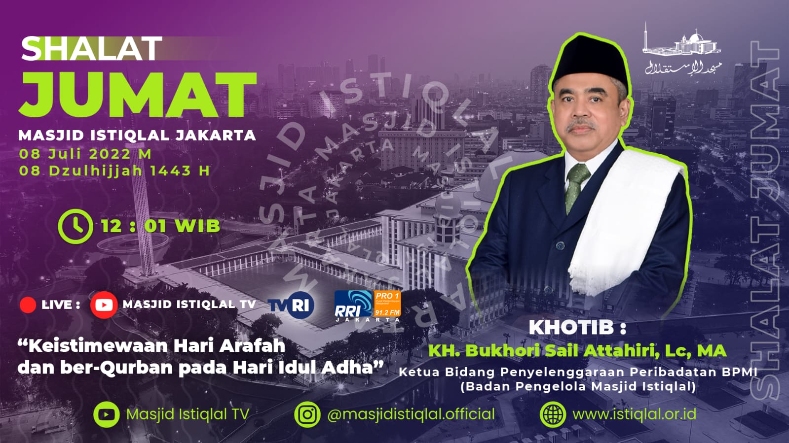 Khutbah Jumat: Keistimewaan Hari Arafah dan Berqurban pada Hari Idul Adha