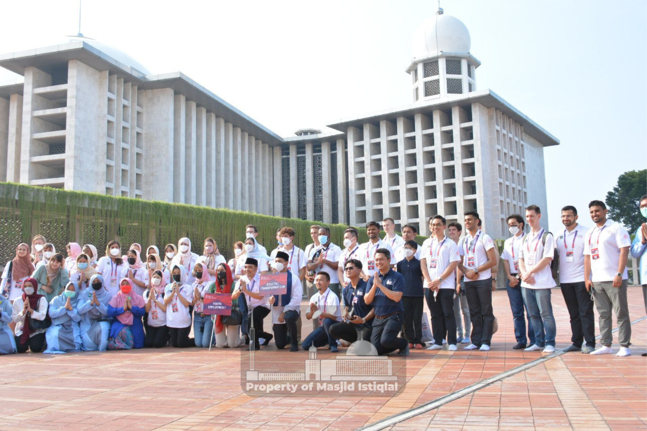 Kunjungan Delegasi Y20 di Masjid Istiqlal