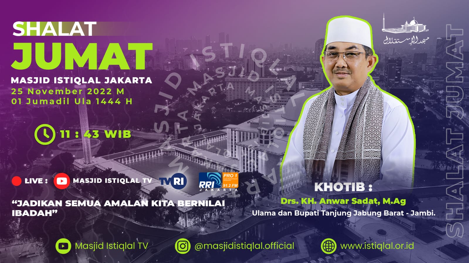 Khutbah Jumat: Jadikan Amalan Kita Bernilai Ibadah