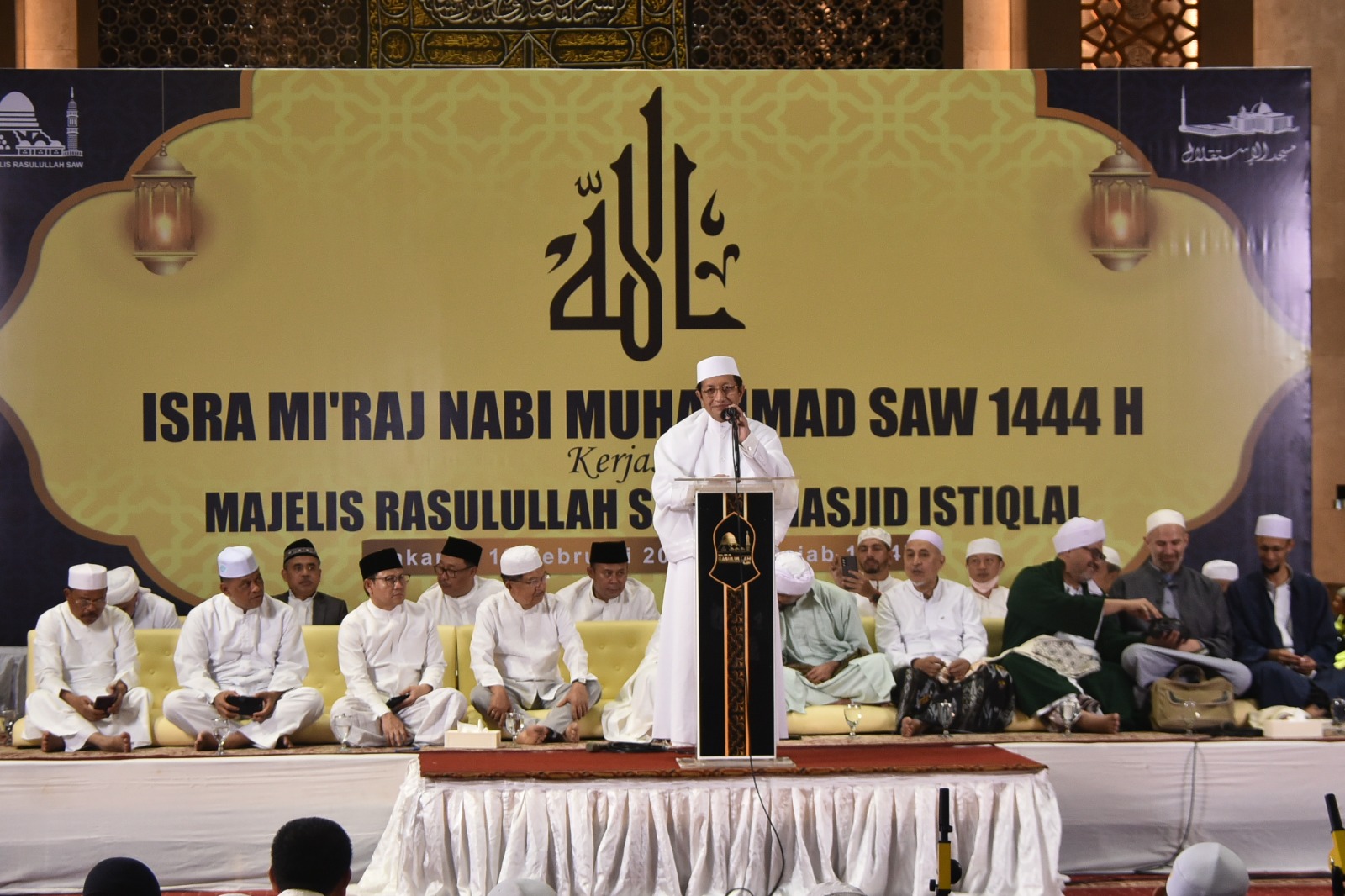 Imam Besar Masjid Istiqlal Prof Dr KH Nasaruddin Umar Hadiri Isra Mi'raj 1444 Hijriah di Masjid Istiqlal