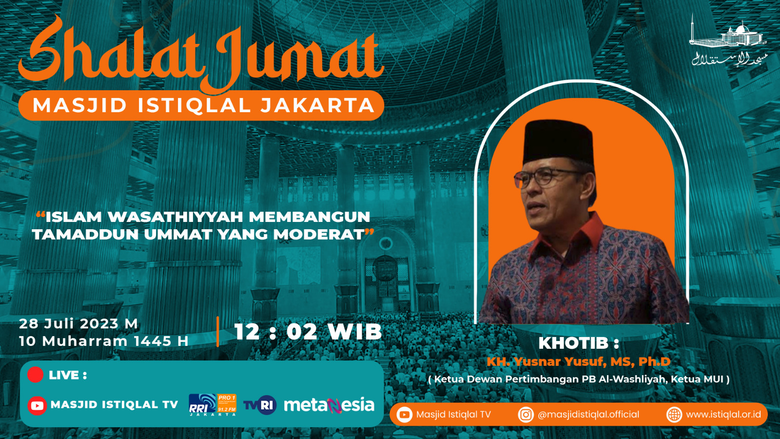 Khutbah Jumat: Islam Wasathiyah Membangun Tamaddun Ummat Yang Moderat