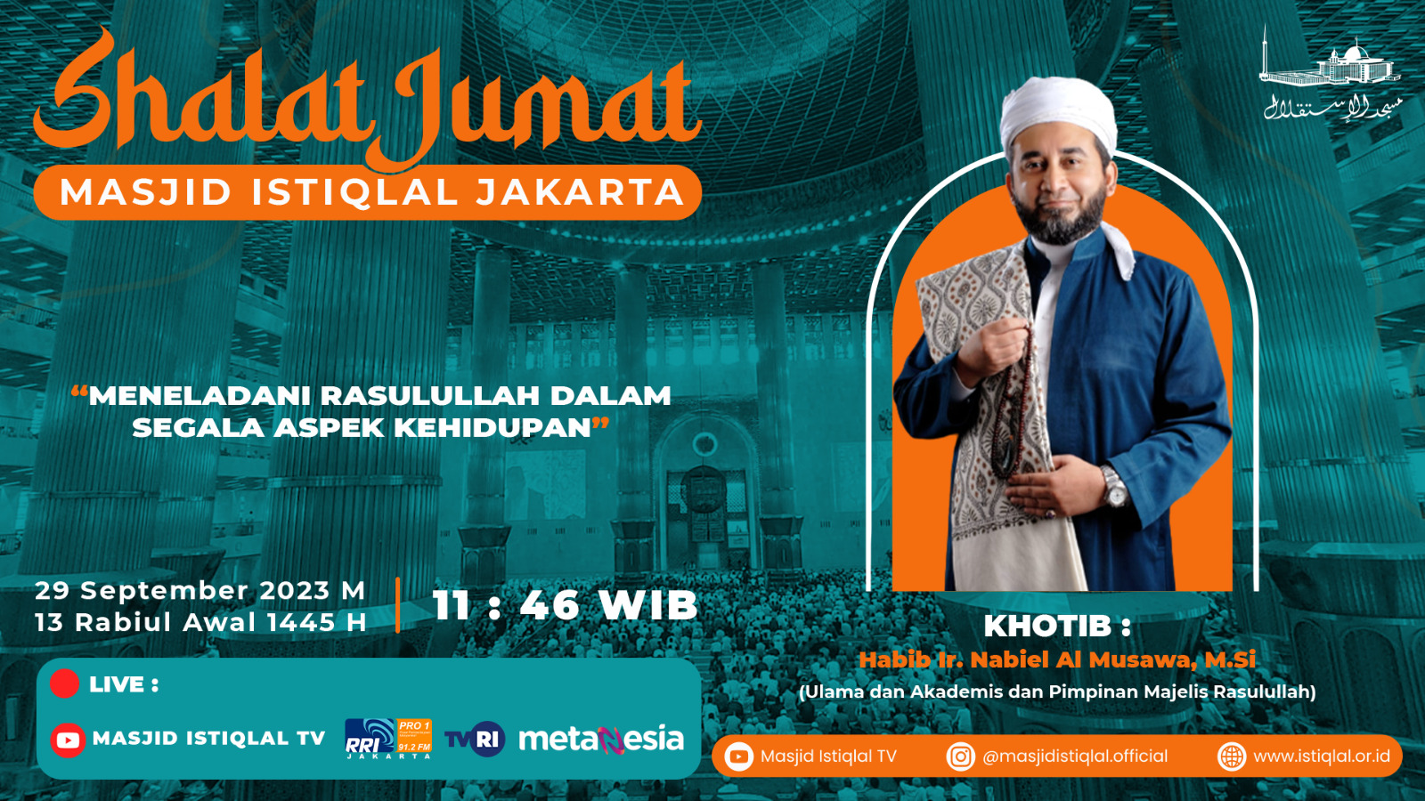 Khutbah Jumat: Meneladani Rasulullah SAW Dalam Segala Aspek Kehidupan