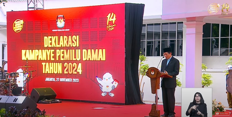Kampanye Pemilu Damai 2024, KH Nasaruddin Doakan Capres Cawapres RI Terus Memegang Janji Luhur dan komitmen Mulia