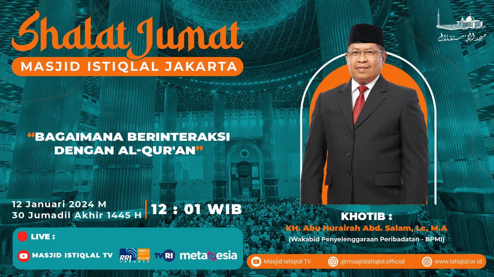 Khutbah Jumat Masjid Istiqlal: Bagaimana Berinteraksi dengan Alquran