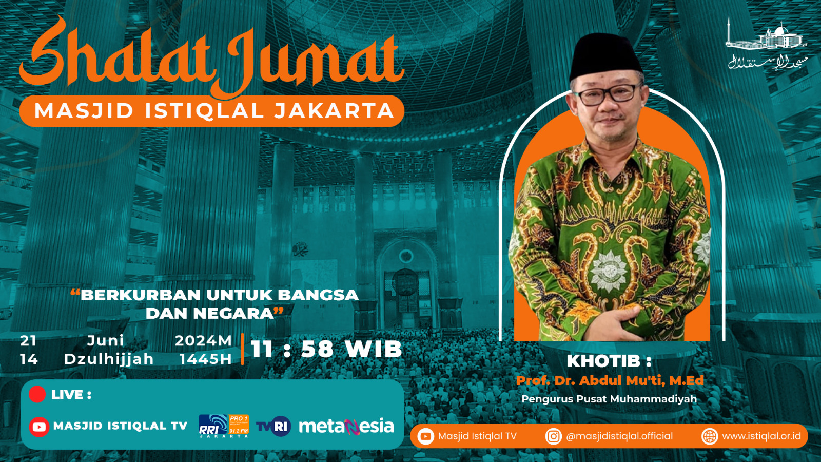 Khutbah Jumat: Berkurban Untuk Bangsa dan Negara