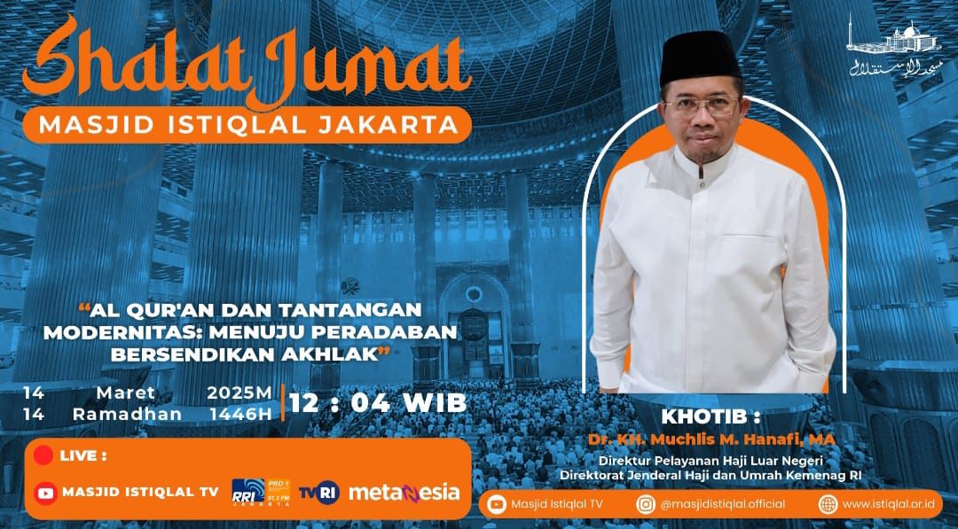 Khutbah Jumat Istiqlal: Alquran dan Tantangan Modernitas, Menuju Peradaban Bersendikan Akhlak