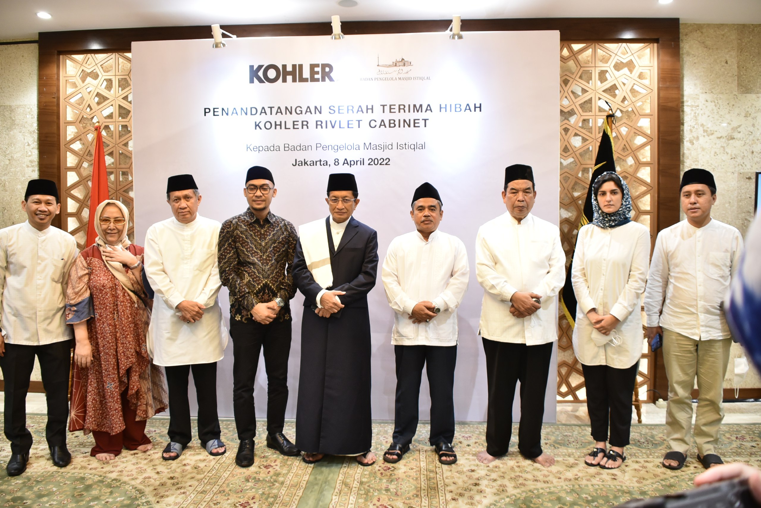 Dukung Nyaman Berwudu, Kohler Hibahkan Rivlet Cabinet untuk Istiqlal