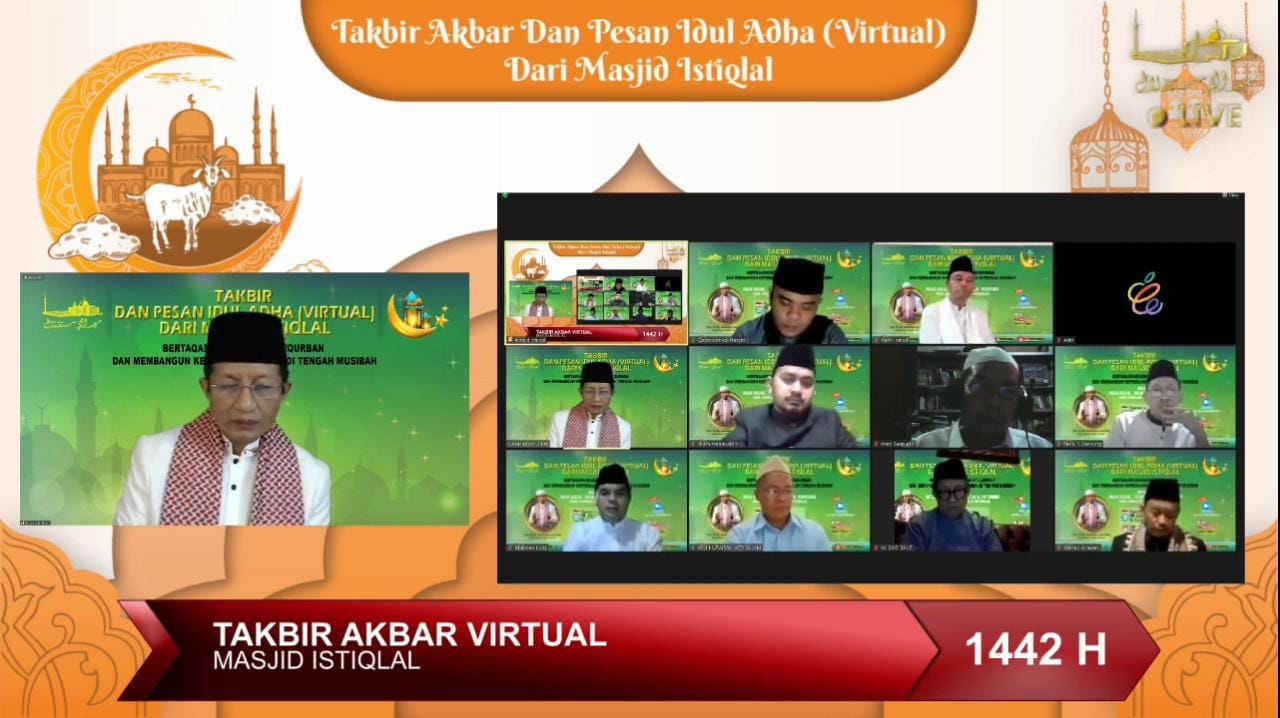 Istiqlal Gelar Takbir Akbar dan Pesan idul Adha Secara Daring
