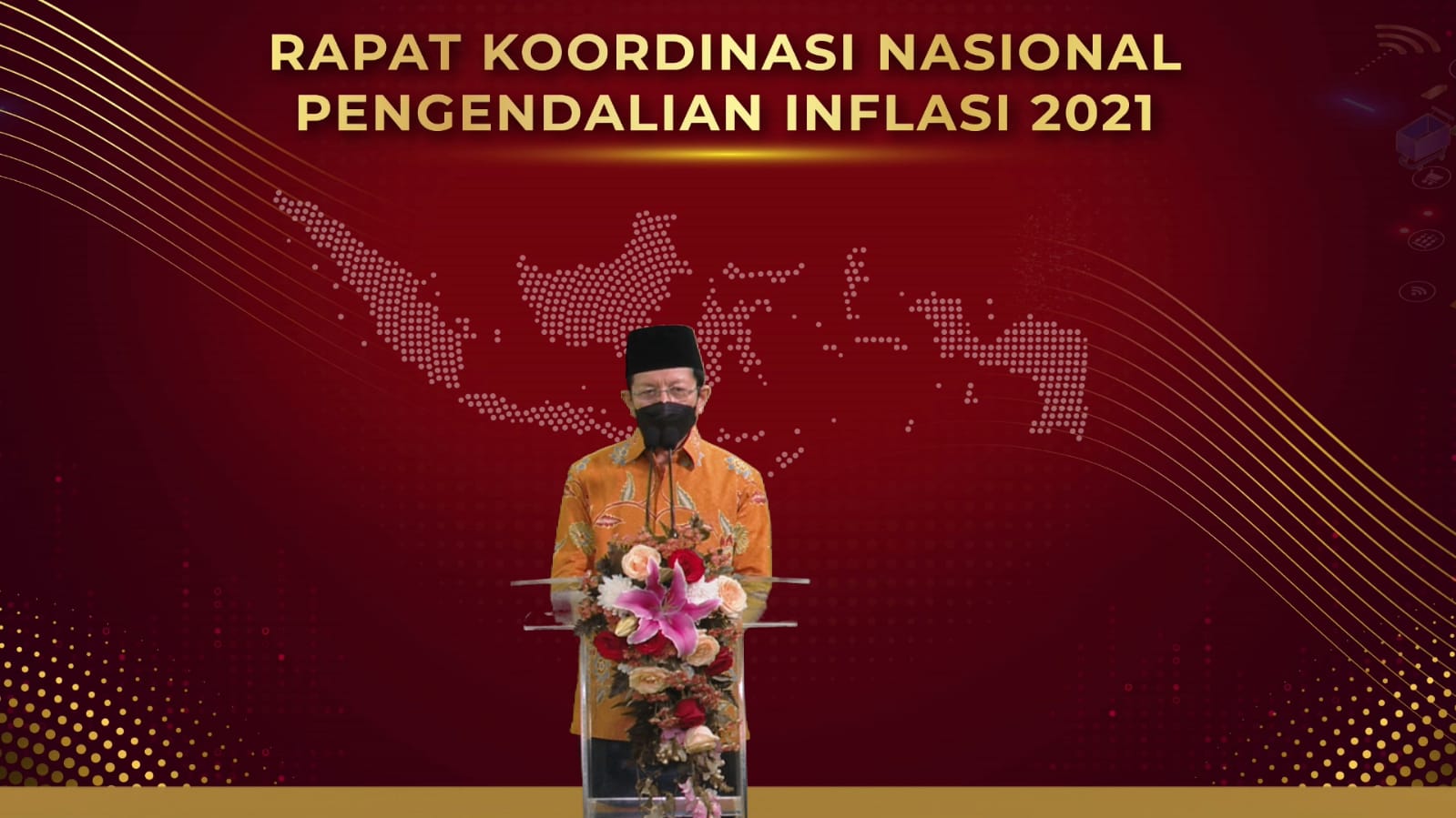 Imam Besar Baca Doa di Acara Rapat Koordinasi Nasional Pengendalian Inflasi 2021