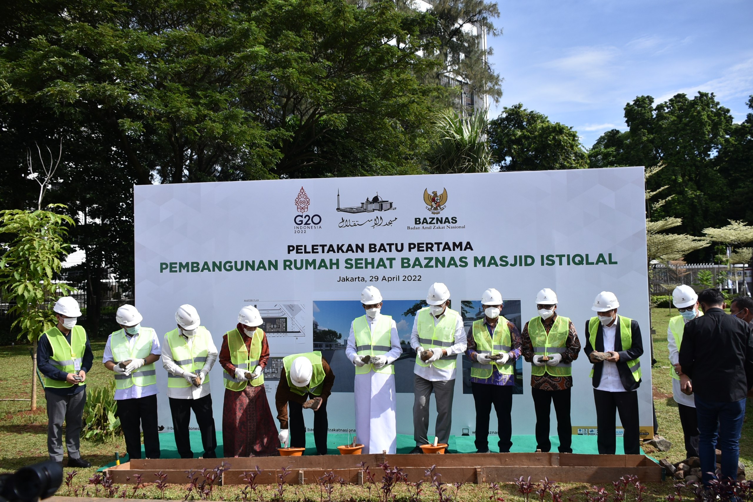 Peletakan Batu Pertama Pembangunan Rumah Sehat Baznas Masjid Istiqlal