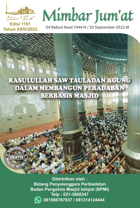RASULULLAH SAW TAULADAN AGUNG DALAM MEMBANGUN PERADABAN BERBASIS MASJID